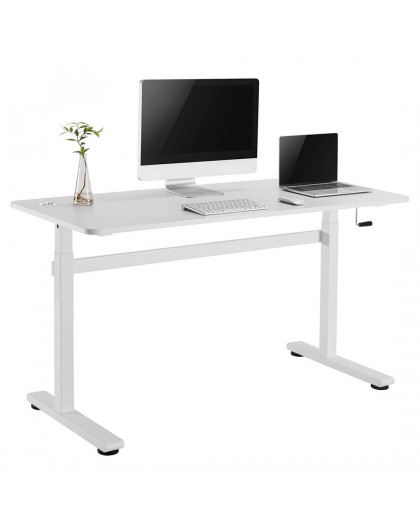 Manual height adjustable desk Ergo Office, max 40 kg, max height 117cm, with a top for standing and sitting work, ER-401 W