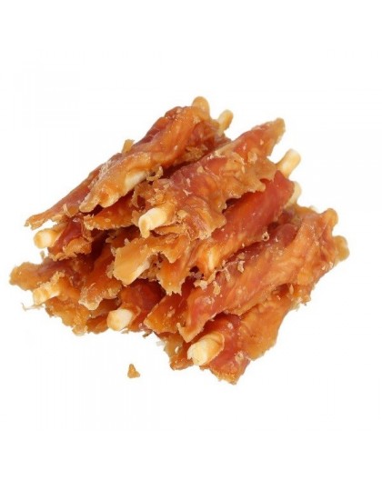 HILTON Chicken inserted with white rawhide stick - Dog treat - 500 g