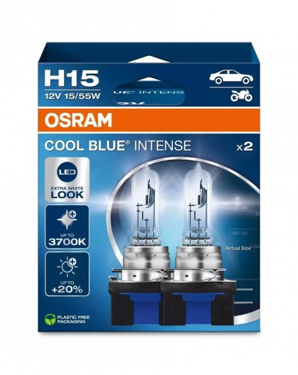 Bulb (Set of 2) H15 12V 55/15W PGJ23T-1 Cool Blue Intense NextGen