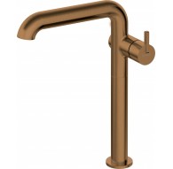 Tall basin tap with rectangular spout