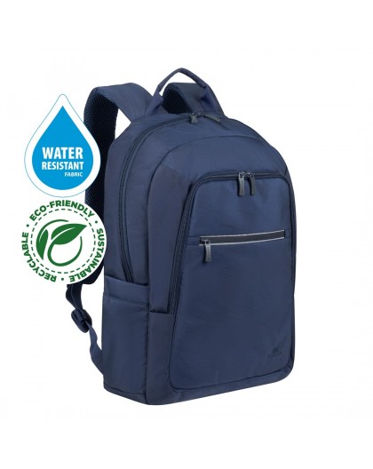 RIVACASE 7561 Laptop Backpack 15.6"-16" Alpendorf ECO, navy blue, waterproof material, eco rPet, pockets for smartphone, documen
