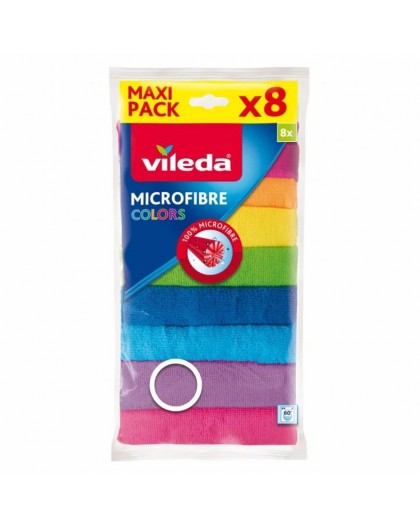 Cleaning Cloth Vileda Microfibre Colors 8 pcs