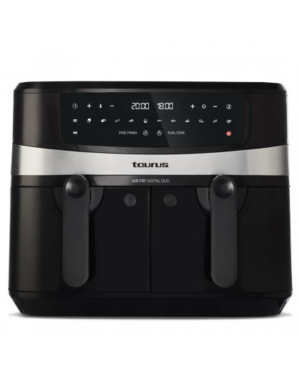 Taurus Air Fry Digital Duo Double 9 L 2200 W Hot air fryer Black