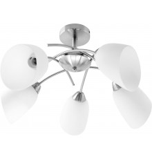 Activejet Classic chandelier pendant ceiling lamp NIKITA nickel 5xE27 for living room