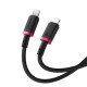 Baseus Dura Type C fast charging cable for iP 20 W 2 m Black, Red