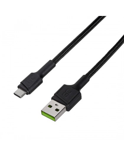 Green Cell KABGC30 USB cable USB 2.0 1.2 m USB C Black