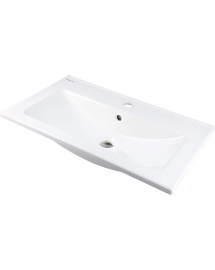 Built-in ceramic basin with faucet space