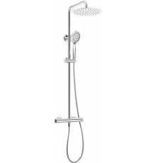 Showerhead with thermostatic mixing valve