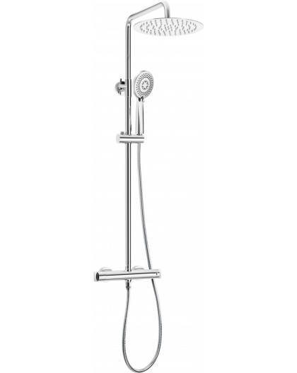 Showerhead with thermostatic mixing valve
