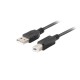 Lanberg CA-USBA-15CU-0010-BK kabel USB 1m 2.0 USB A-USB-B Black