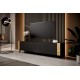 TV cabinet FARO 200x42x52 black matt + oak craft