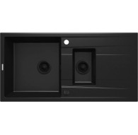 1.5-bowl granite sink with drainer