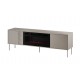 Cama RTV cabinet EF + fireplace black TRESSE 180x40x54.5 cashmere matt