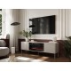 Cama RTV cabinet EF + fireplace black TRESSE 180x40x54.5 cashmere matt