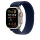 Apple 49mm Blue Trail Loop - S/M - Natural Titanium Finish
