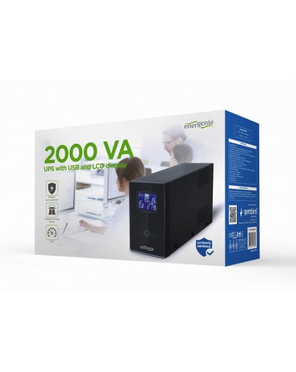 Gembird EG-UPS-035 uninterruptible power supply (UPS) Line-Interactive 2 kVA 1200 W 5 AC outlet(s)