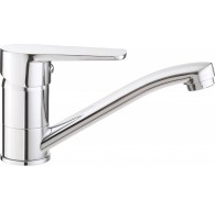 Basin mixer with swivel spout