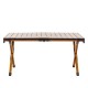 Folding camping garden table DREVO 90cm