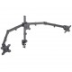 Manhattan TV & Monitor Mount, Desk, Double-Link Arms, 3 screens, Screen Sizes: 10-27", Black, Clamp Assembly, Triple Screen, VES