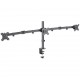 Manhattan TV & Monitor Mount, Desk, Double-Link Arms, 3 screens, Screen Sizes: 10-27", Black, Clamp Assembly, Triple Screen, VES