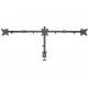 Manhattan TV & Monitor Mount, Desk, Double-Link Arms, 3 screens, Screen Sizes: 10-27", Black, Clamp Assembly, Triple Screen, VES