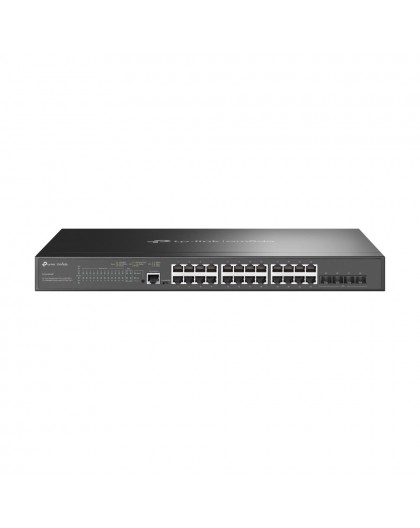 TP-Link Omada 24-Port Gigabit and 4-Port 10GE SFP+ L2+ Managed Switch with 24-Port PoE+