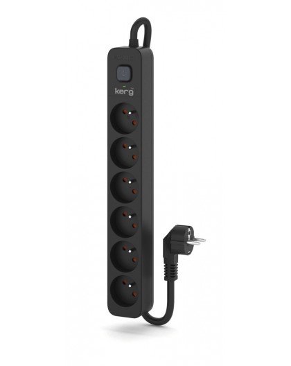 KERG power strip with circuit breaker - 6 sockets 16A 1.5m