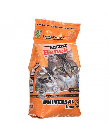 SUPER BENEK UNIVERSAL Cat litter Bentonite grit Natural 5 l
