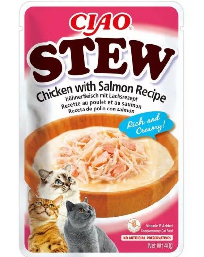 INABA Ciao Stew Chicken & Salmon - cat treats - 40g