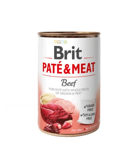 BRIT Paté & Meat with Beef - wet dog food - 400g