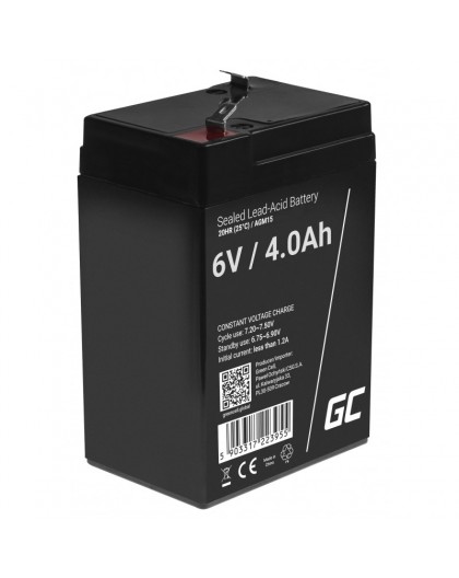 Green Cell AGM15 UPS battery Sealed Lead Acid (VRLA) 6 V 4 Ah