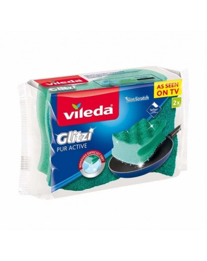 Profiled Sponge Scourer Vileda Pur Active 2 pcs.