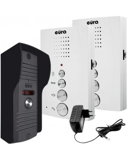 INTERCOM ''EURA'' ADP-51A3 ''DIFESA'' - 1-family, 2 home stations, intercom, white,