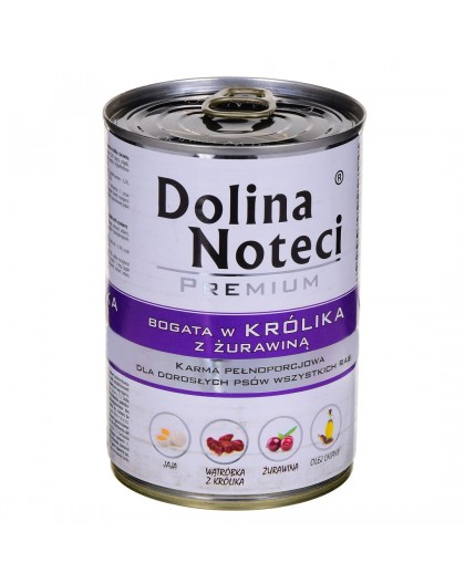 DOLINA NOTECI Premium Rich in rabbit and cranberry - wet dog food - 400 g