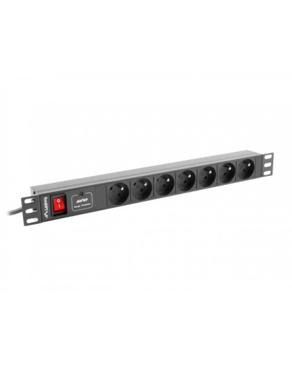 LANBERG PDU RACK POWER STRIP (1U,10A,7X 230V,2M)