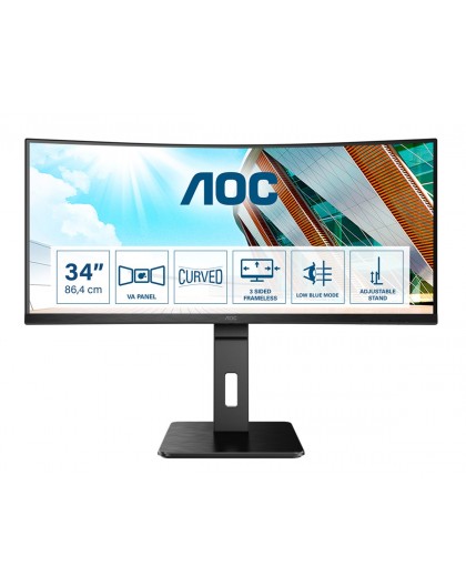 AOC P2 CU34P2A LED display 86.4 cm (34") 3440 x 1440 pixels Quad HD Black