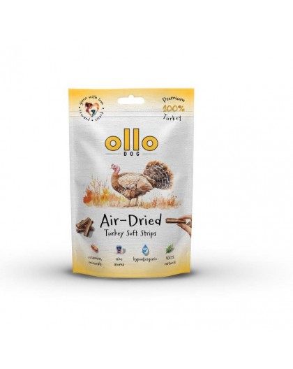 OLLO Air-Dried Turkey strips - dog treat - 80g
