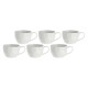 Set of 6 breakfast mugs Lunia 420 ml