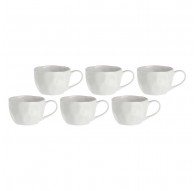 Set of 6 breakfast mugs Lunia 420 ml