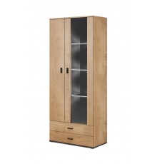 Cama display cabinet SOHO S6 2D2S lefkas oak/black