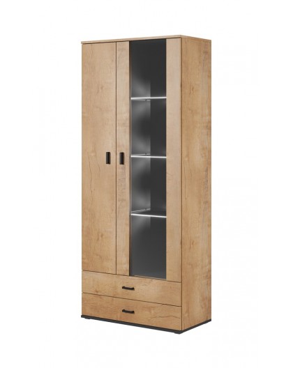 Cama display cabinet SOHO S6 2D2S lefkas oak/black