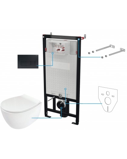 6-in-1 concealed toilet set