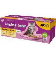 WHISKAS Junior lind liha toidud geelitaolisuses - märg kassitoit - 40 x 85g