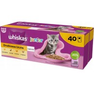 WHISKAS Юниор Птица в желе - консервированный корм для кошек - 40 x 85г