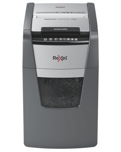 Rexel Optimum AutoFeed+ 130X paper shredder Cross shredding 55 dB 22 cm Black, Silver