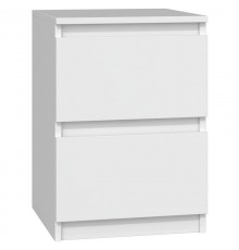 Topeshop M2 BIEL nightstand/bedside table 2 drawer(s) White