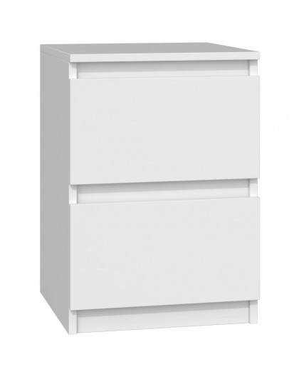 Topeshop M2 BIEL nightstand/bedside table 2 drawer(s) White