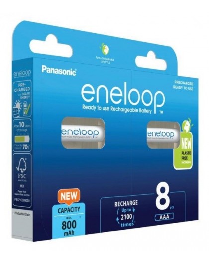 Laetavad akud PANASONIC ENELOOP AAA 800 mAh 8 tk (BK-4MCDE/8HH)
