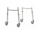 Walking frame rehabilitation with 4 wheels