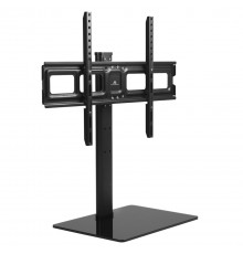 Maclean MC-386 Universal TV Stand Base for Cabinet Dresser Table Desk 32" - 75" 40kg VESA 35° Rotating Temepred Glass Adjustable